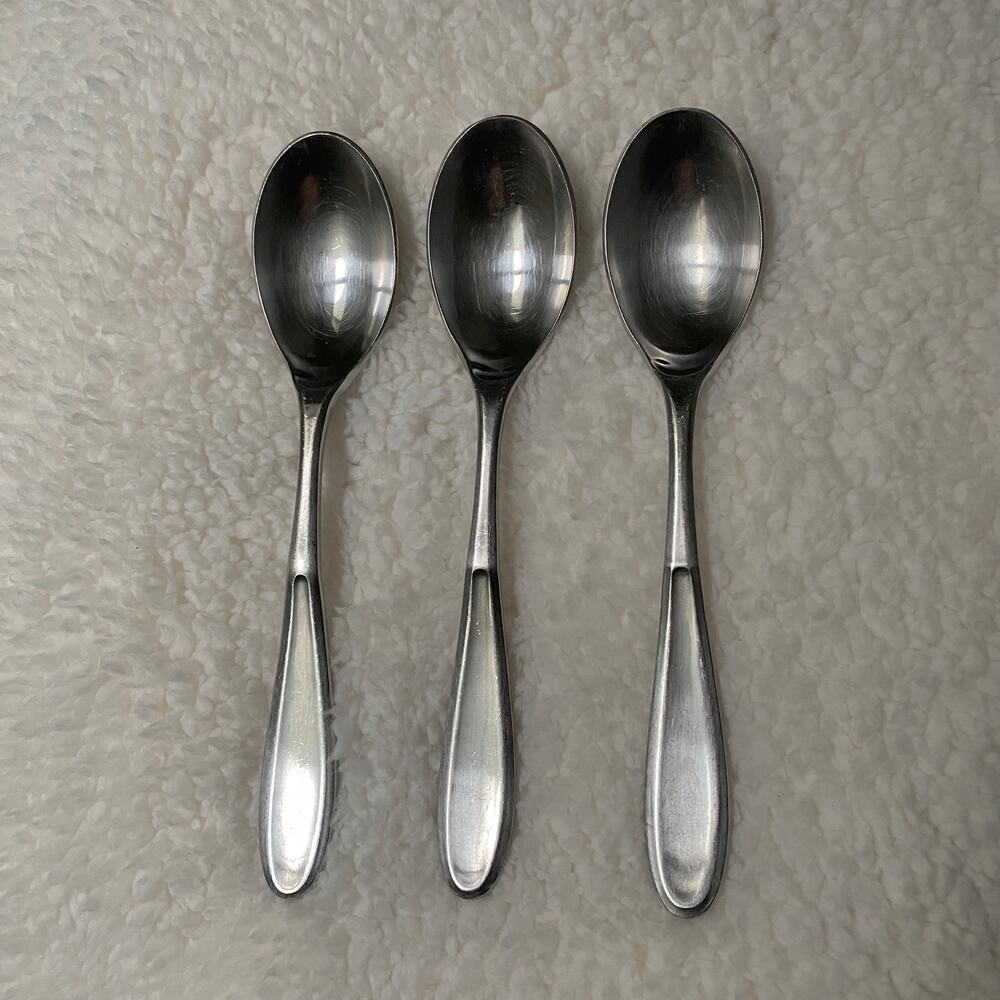 Retroneu Tivoli Contour 18/10 Stainless Flatware Soup Spoons, Set of 3